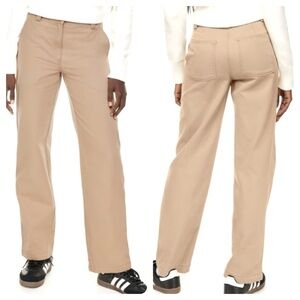 Aritzia Sunday Best New Jaden Khaki Tan Chino Pants Size 12